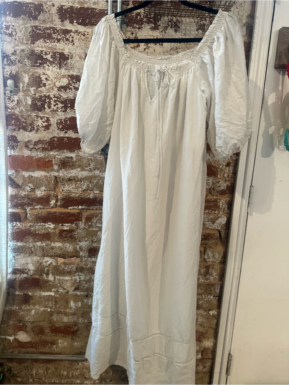 By Anthropologie Off-The-Shoulder Peasant Dress, Size M - Picture 4 of 8